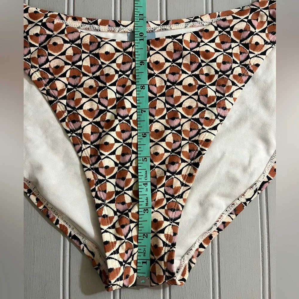 Shade & Shore Geo Print Low Rise High Leg Bikini Bottoms Women XL Multicolor NWT - Picture 10 of 12